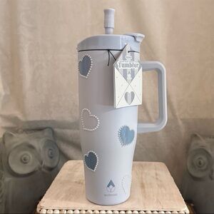 ⚡️Wellness Heart Blue Water Bottle - 40oz